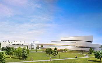 Construction on the $176 million Hancher Auditorium at the University of Iowa in Iowa City should wrap up in spring 2016. Photo Credit: University of Iowa